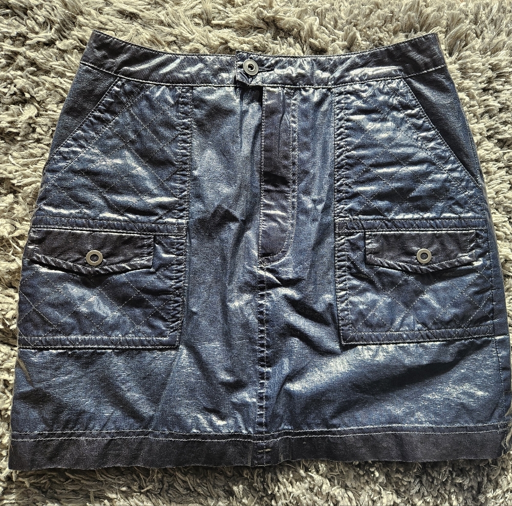 Free People faux leather mini skirt with pockets